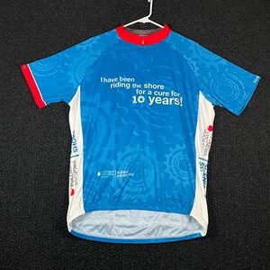 Primal Men Cycling Jersey 10 Year Riding for a Cure Leukemia Lymphoma Society XL